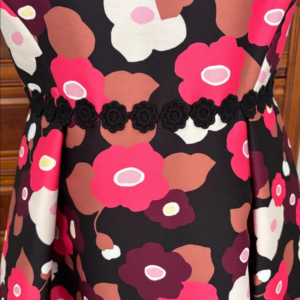 NWT Kate Spade Blooming Mikado Fit and Flare Midi Dress Size 6 Vibrant Floral